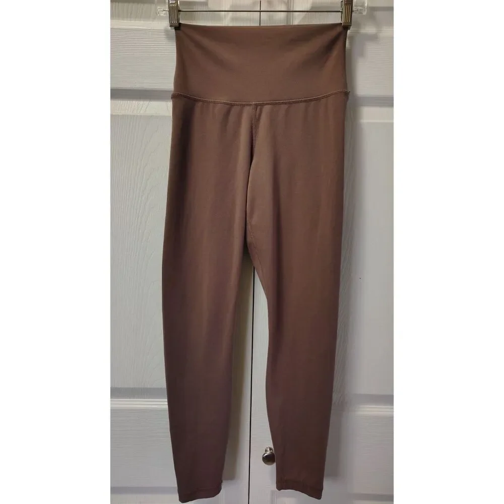 Yogalicious Lux High-Waist Ankle Leggings - Brown Small